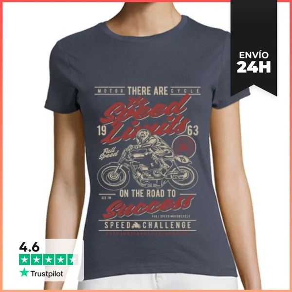 Camiseta Mujer Clásica Sin Límites De Velocidad LaTostadora