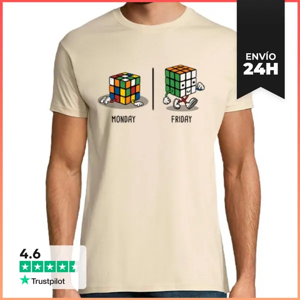 Camiseta Hombre Clásica Monday Vs Friday LaTostadora