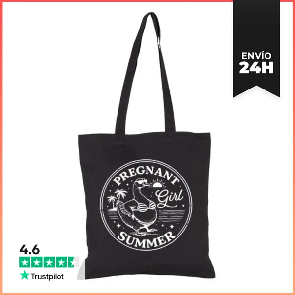 Bolsa De Tela PREGNANT GIRL SUMMER BEACH GOOSE MOM LaTostadora