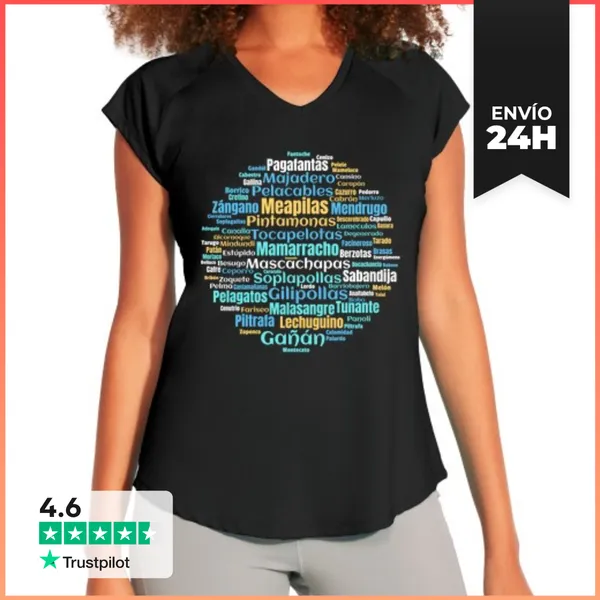 Camiseta Deportiva Mujer Insultos En Castellano Español Tacos