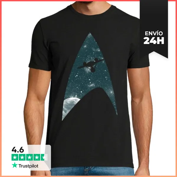 Camiseta Hombre Clásica Space The Final Frontier LaTostadora
