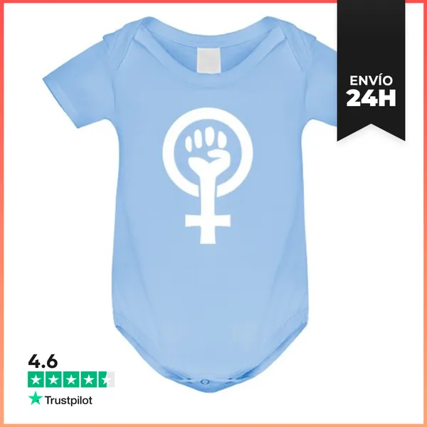 Body Bebé Símbolo Feminista (blanco) LaTostadora