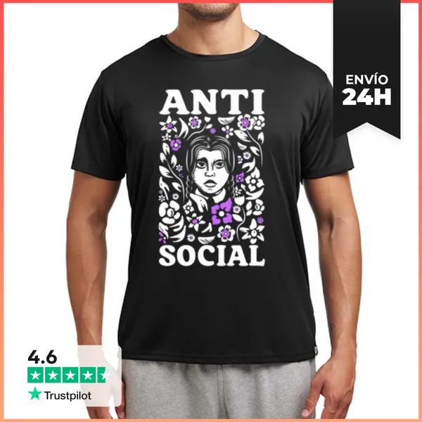 Camiseta Deportiva Hombre Anti Social LaTostadora