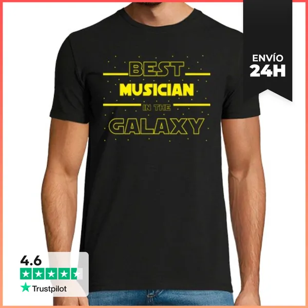 Camiseta Hombre Clásica Best Musician In The Galaxy LaTostadora