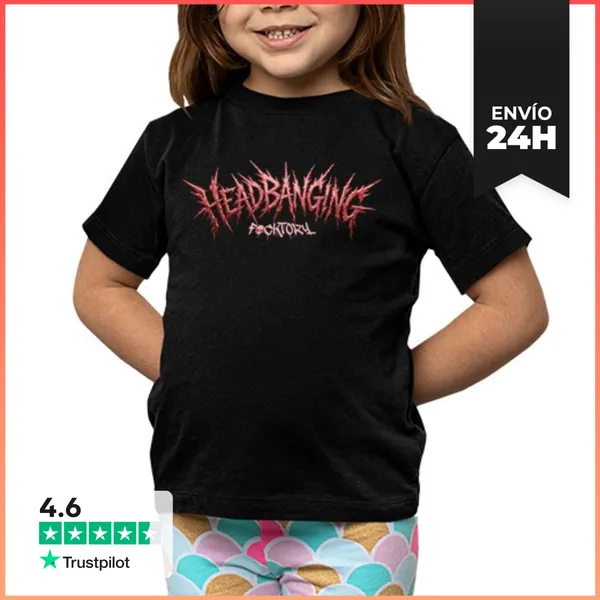 Camiseta Clásica Para Niños Headbanging Rojo LaTostadora