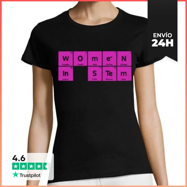 Camiseta Mujer Clásica Mujeres En STEM Tabla Periódica