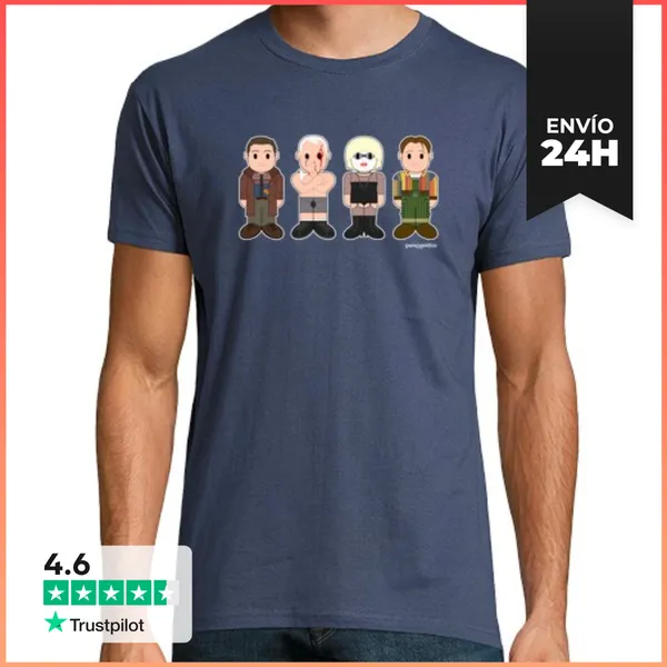 Camiseta Hombre Clásica Deckard, Roy Batty, Pris Y Sebastian
