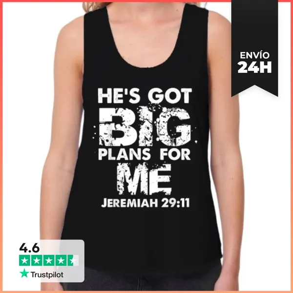 Camiseta Mujer Sin Mangas, Loose Fit Tiene Grandes Planes Para Mí