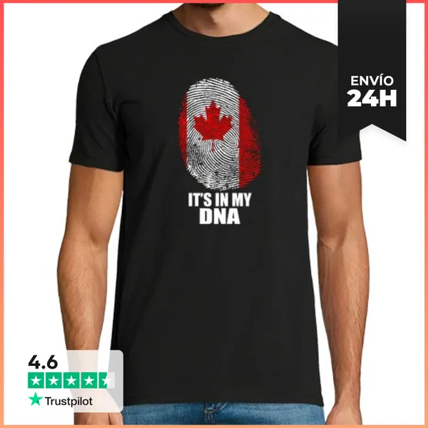 Camiseta Hombre Clásica Canadá Es Mi ADN LaTostadora