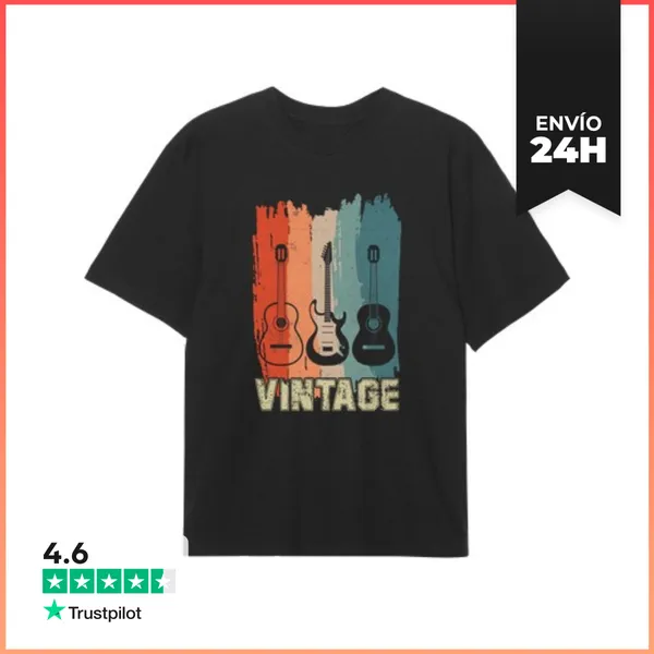Camiseta Oversize Guitarra Antigua LaTostadora