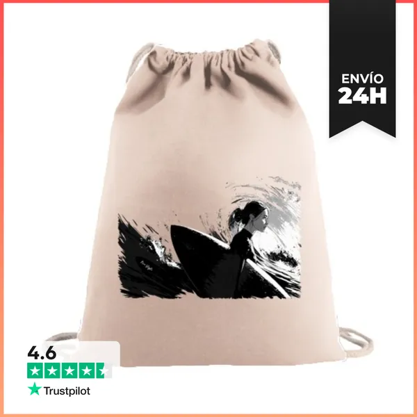 Mochila Saco Con Cuerdas Free Style. Surfera LaTostadora