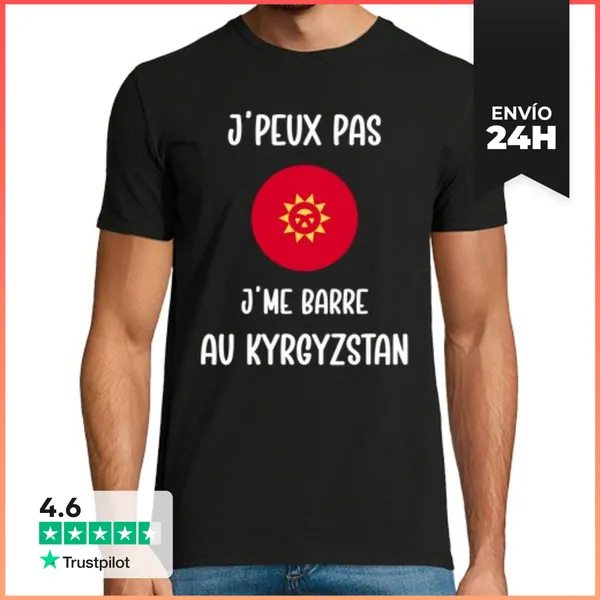 Camiseta Hombre Clásica No Puedo Me Voy A Kirguistán LaTostadora