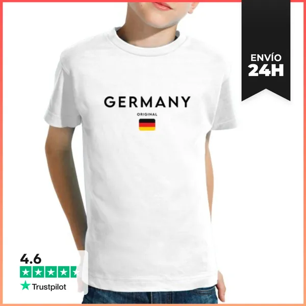 Camiseta Clásica Para Niños Bandera De Alemania, Diseño