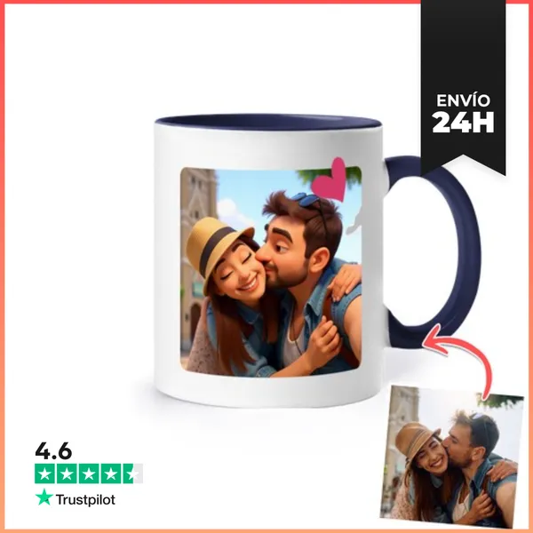 Taza De Colores Efecto Animación 3D Taza LOVE Con Foto