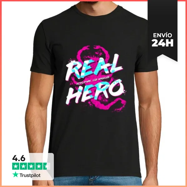 Camiseta Hombre Clásica Verdadero Héroe / Unidad / Mens