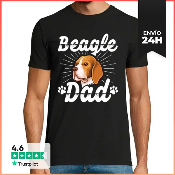 Camiseta Hombre Clásica Dueño Del Perro Papá Beagle LaTostadora