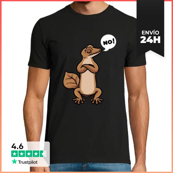 Camiseta Hombre Clásica Gecko De Cola De Hoja Geckos De Cola Pl