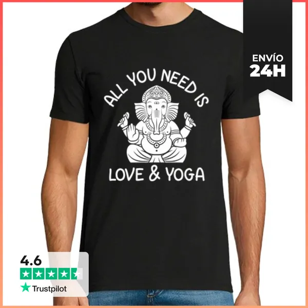 Camiseta Hombre Clásica Dios Hindú Ganesha LaTostadora