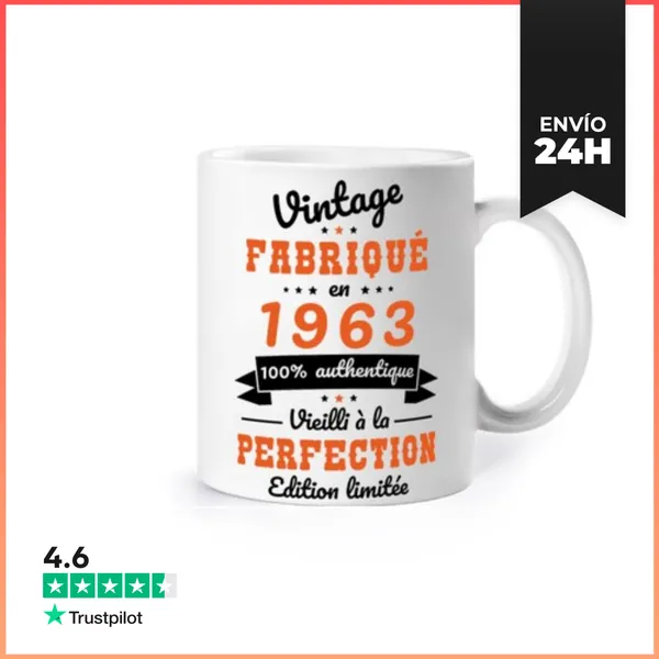 Taza Cumpleaños 60 Años - Cosecha 1963 LaTostadora