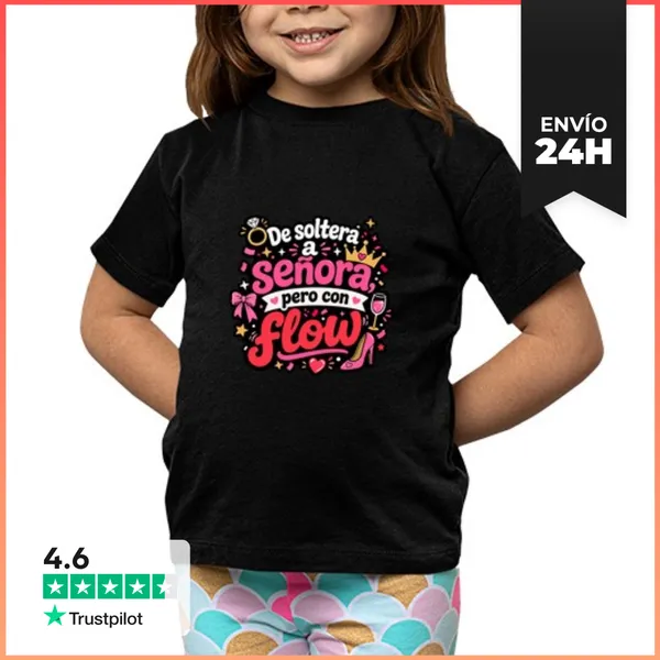 Camiseta Clásica Para Niños De Soltera A Señora, Pero Con Flow