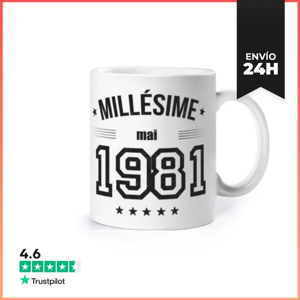 Taza Millésime Mai 1981 - Mon Anniversaire LaTostadora