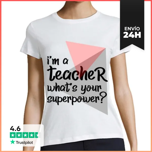 Camiseta Mujer Clásica Super Teacher LaTostadora