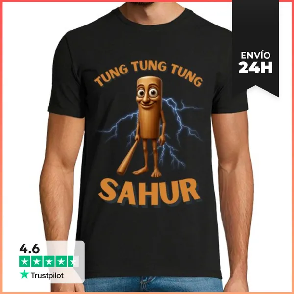 Camiseta Hombre Clásica Camiseta Tung Tung Tung Sahur LaTostadora