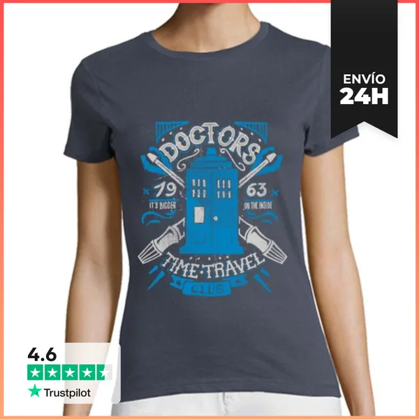 Camiseta Mujer Clásica Doctors Time Travel Club LaTostadora