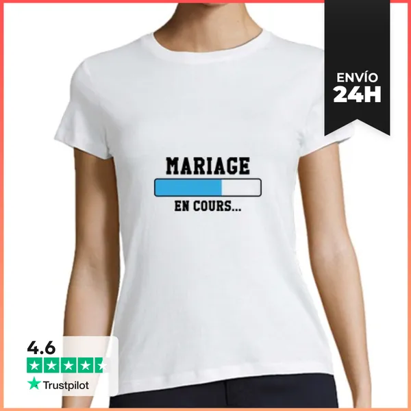 Camiseta Mujer Clásica Matrimonio Actual ... LaTostadora