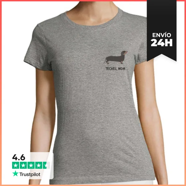 Camiseta Mujer Clásica Teckel Mom Black LaTostadora