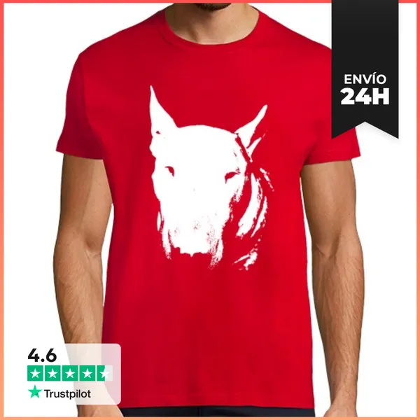 Camiseta Hombre Clásica Head Bull Terrier LaTostadora