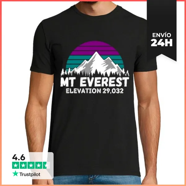 Camiseta Hombre Clásica Viaje Monte Everest Vintage Aventura
