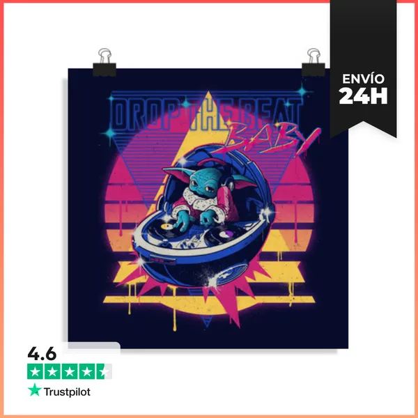 Póster Cuadrado Retro Beat LaTostadora