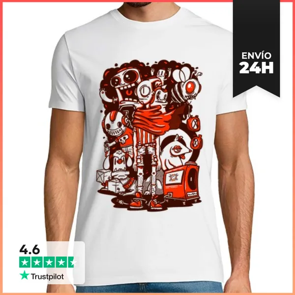 Camiseta Hombre Clásica La Tripulación Del Caos LaTostadora
