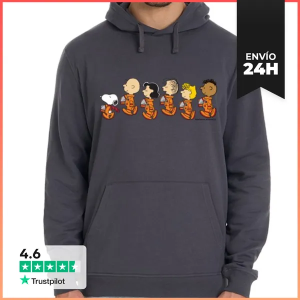 Sudadera Unisex Con Capucha Peanuts Astronauts LaTostadora
