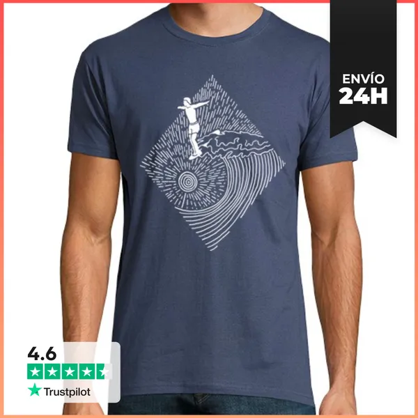 Camiseta Hombre Clásica Salto En El Mar LaTostadora