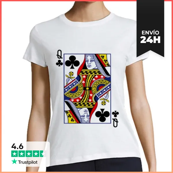 Camiseta Mujer Clásica Queen Of Clubs LaTostadora