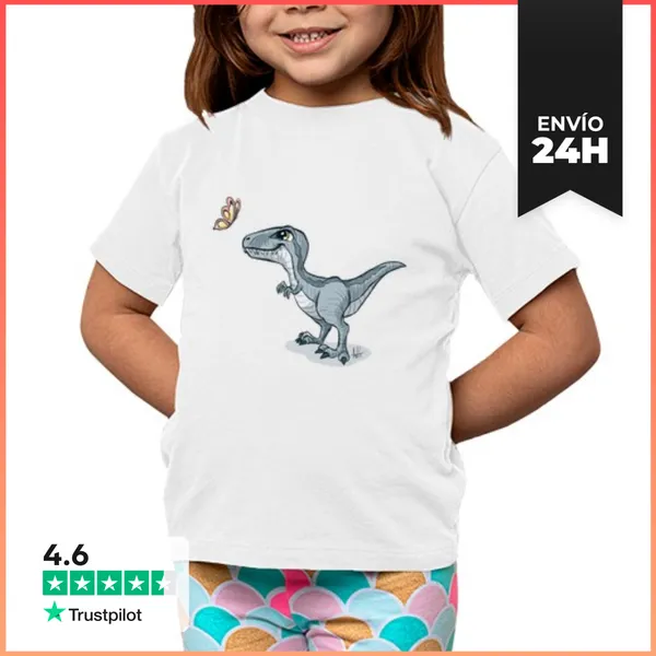 Camiseta Clásica Para Niños Blue Dinosaur LaTostadora