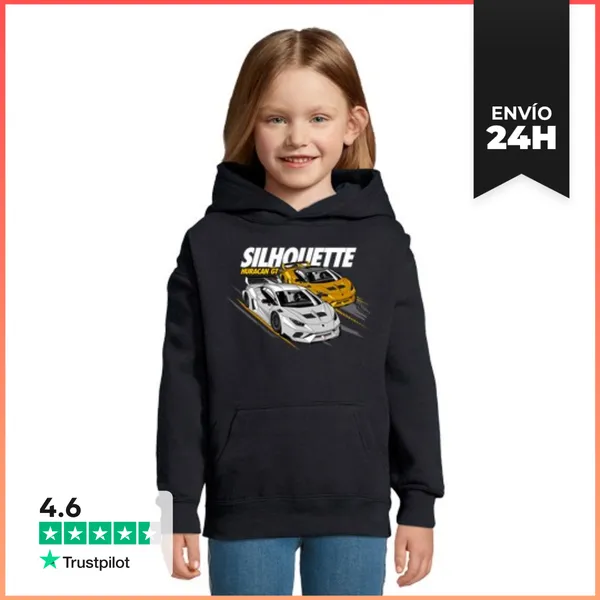 Sudadera Para Niños Con Capucha Silhouette Huracan LaTostadora