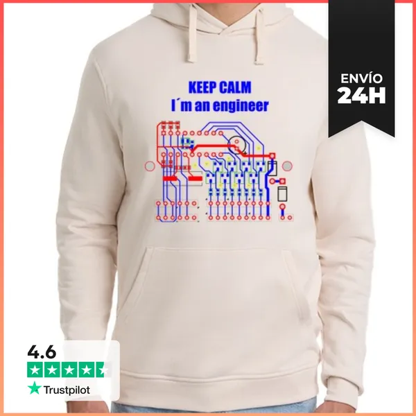 Sudadera Unisex Con Capucha Keep Calm, I´m An Engineer