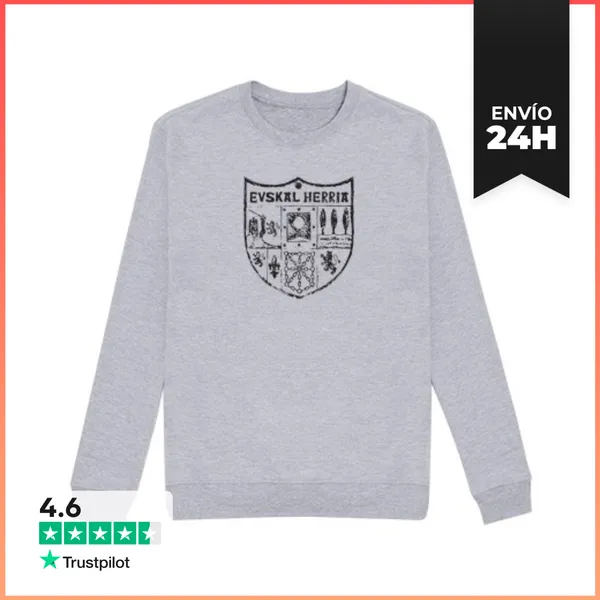 Sudadera Unisex Jersey Zazpiak Bat Euskal Herria Negro