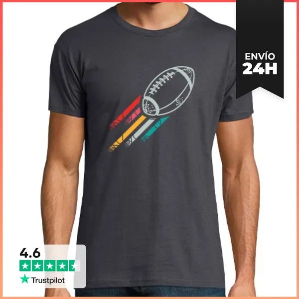 Camiseta Hombre Clásica Camiseta De Rugby - Retro Vintage