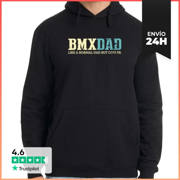 Sudadera Unisex Con Capucha Papá De Bmx Como Un Papá Normal Pero