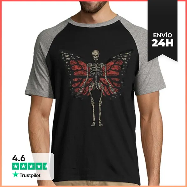Camiseta Hombre, Estilo Béisbol Estética Grunge De Hadas