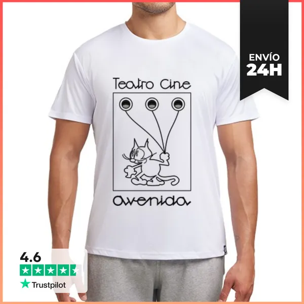 Camiseta Deportiva Hombre Cine Avenida Burgos Oscuro LaTostadora