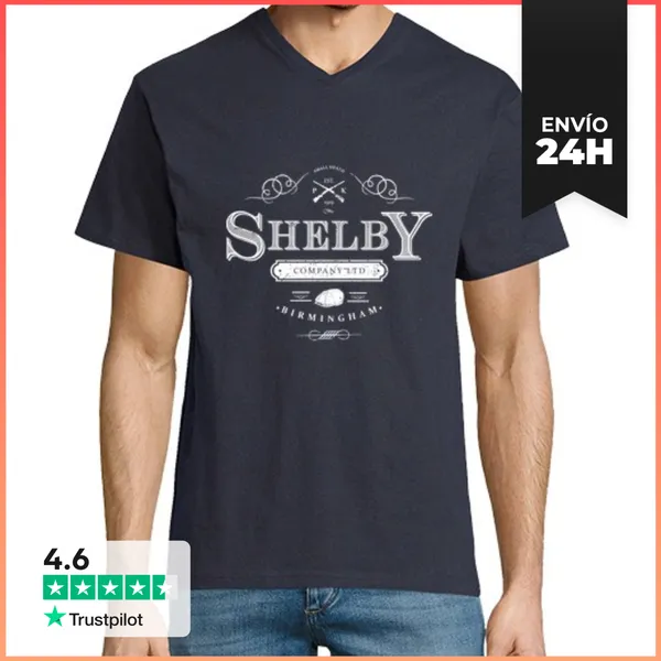 Camiseta Hombre, Cuello Pico Sociedad Limitada Shelby LaTostadora