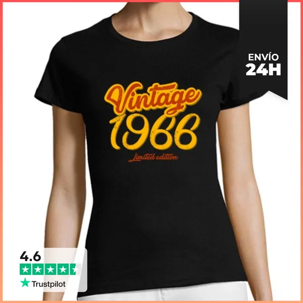 Camiseta Mujer Clásica Vintage 1966 Limited Edition LaTostadora