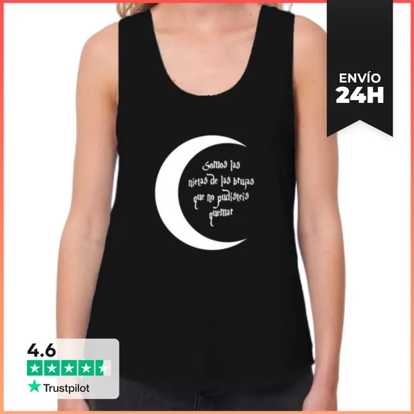 Camiseta Mujer Sin Mangas, Loose Fit Somos Las Nietas De Las