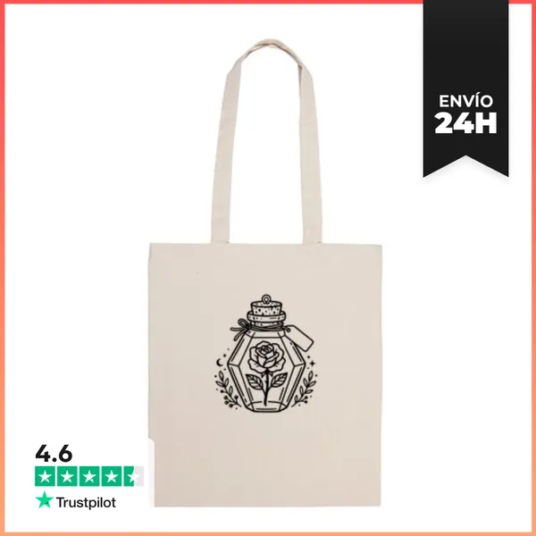 Bolsa De Tela Rosa En Frasco Hexagonal LaTostadora