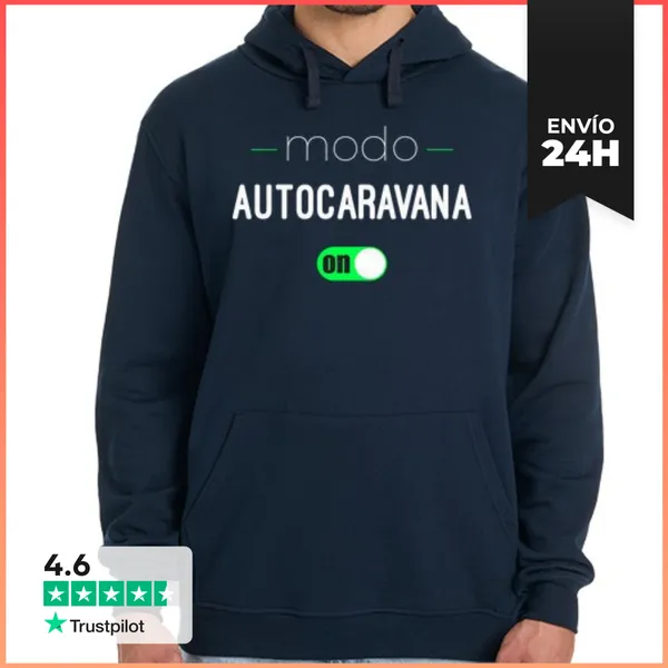 Sudadera Unisex Con Capucha Modo Autocaravana Activado